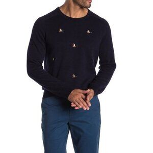 Brooks Brothers Duck Embroidered Crew Neck Sweater